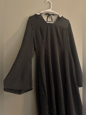 Disturbia Black Dress with White Crescent Print